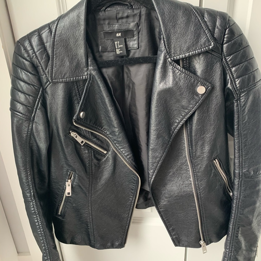 H&M faux leather jacket